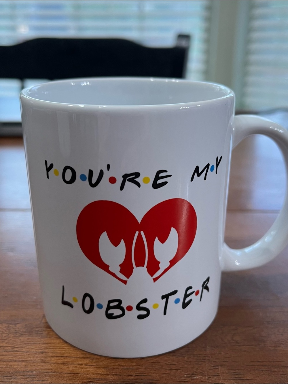 "You're My Lobster" White Ceramic Mug - Red Heart Design